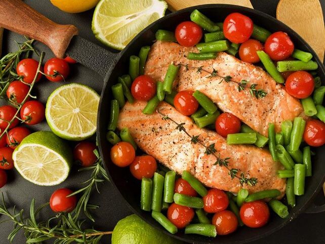 cá với rau cho chế độ ăn không có gluten